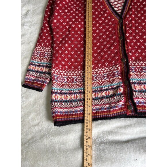 Jenny Buchanan Cardigan Large Sweater Wool Angora Nordic Icelandic Holidays - Picture 5 of 9